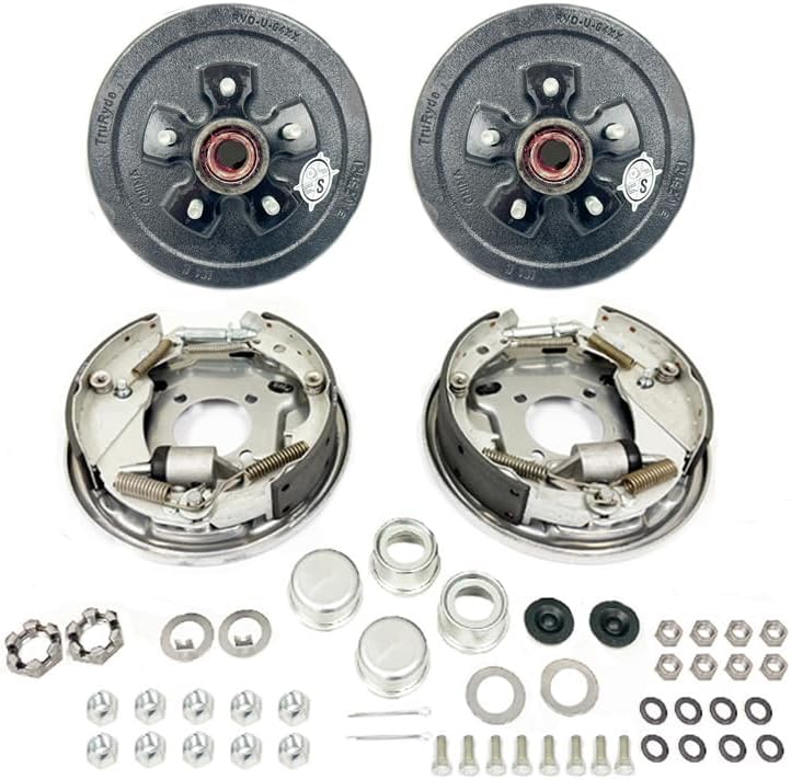 SOUTHWEST WHEEL Pre-Greased 5-5' Hydraulic Brake Trailer Axle Brake Kit for a 3,500 lbs. Trailer Axle