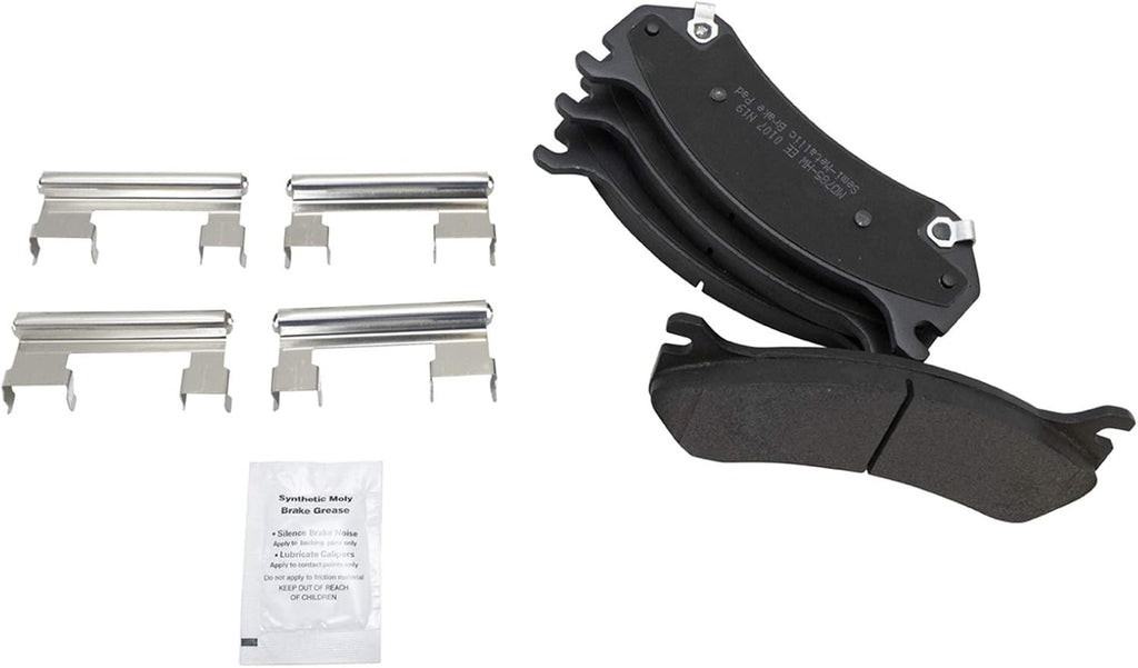 Front Brake Pad & Rotor Set Semi Metallic Compatible with 2000-2007 Chevy Silverado Tahoe Suburban Avalanche Express Astro GMC Sierra Yukon Savana 1500 Safari 2002-2006 Cadillac Escalade EXT ESV