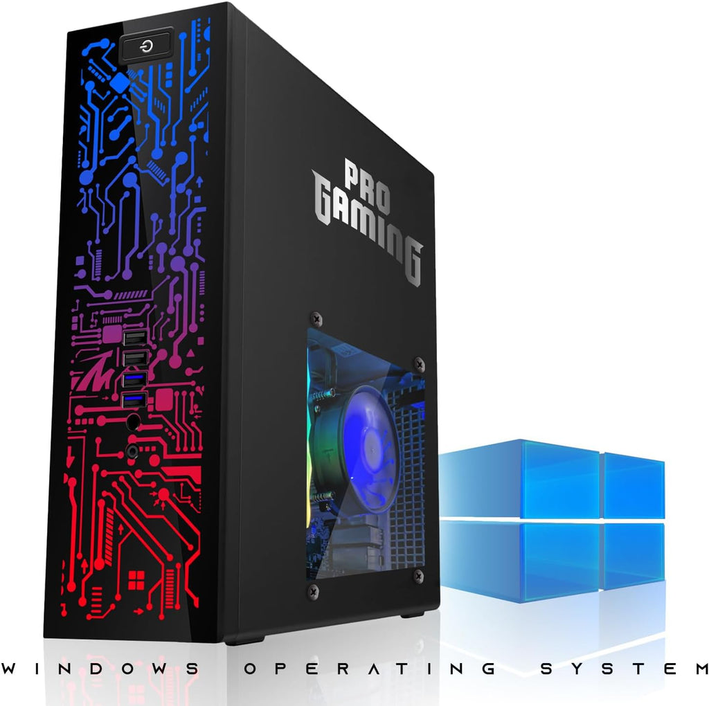 Hp Desktop Computer PC – Intel Core i5, 32GB ARGB RAM, 1TB SSD, 24 Inch Curved Monitor, GT 1030 Graphics, RGB Keyboard with AI Copilot Key, Mouse & RGB Speaker, Windows 11 (Renewed)