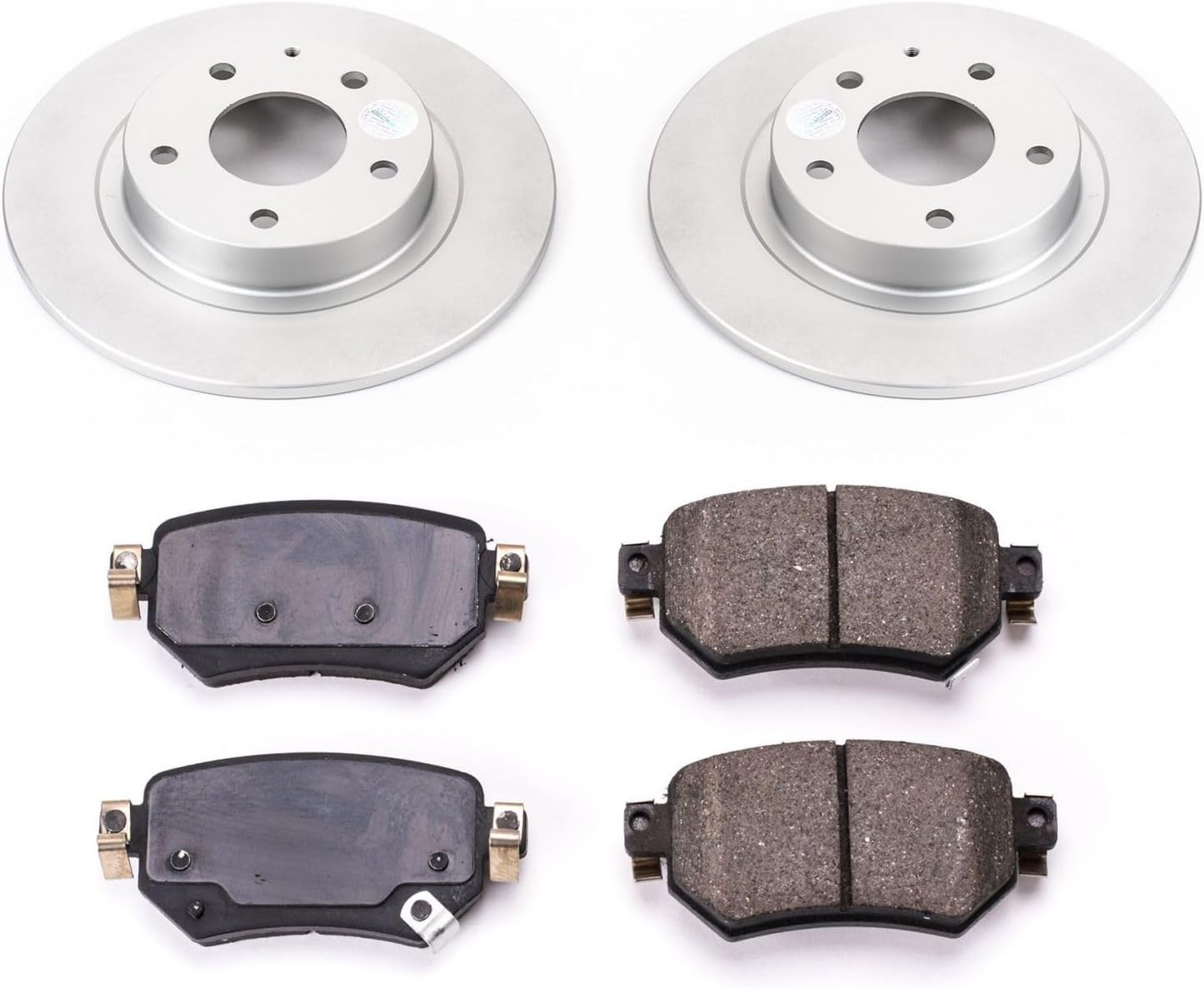 PowerStop Rear Brake Kit for Mazda 6 2016-21 - Fully-Coated Disc Rotors with Z17 Ceramic Brake Pads Replacement, CRK8068