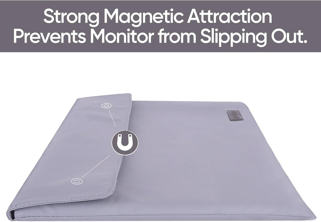 ARZOPA Portable Monitor & Sleeve, 17.3'' 1080P FHD Laptop Monitor &PU Sleeve Bag Combination