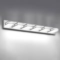 IZORRO LED Modern Bathroom Lights Fixtures(6-Light,Dimmable,360°Rotate),Chrome Acrylic Wall Lighting,Vanity Lights for Bathroom Over Mirror - 6000k 36In （No Assembly Required）