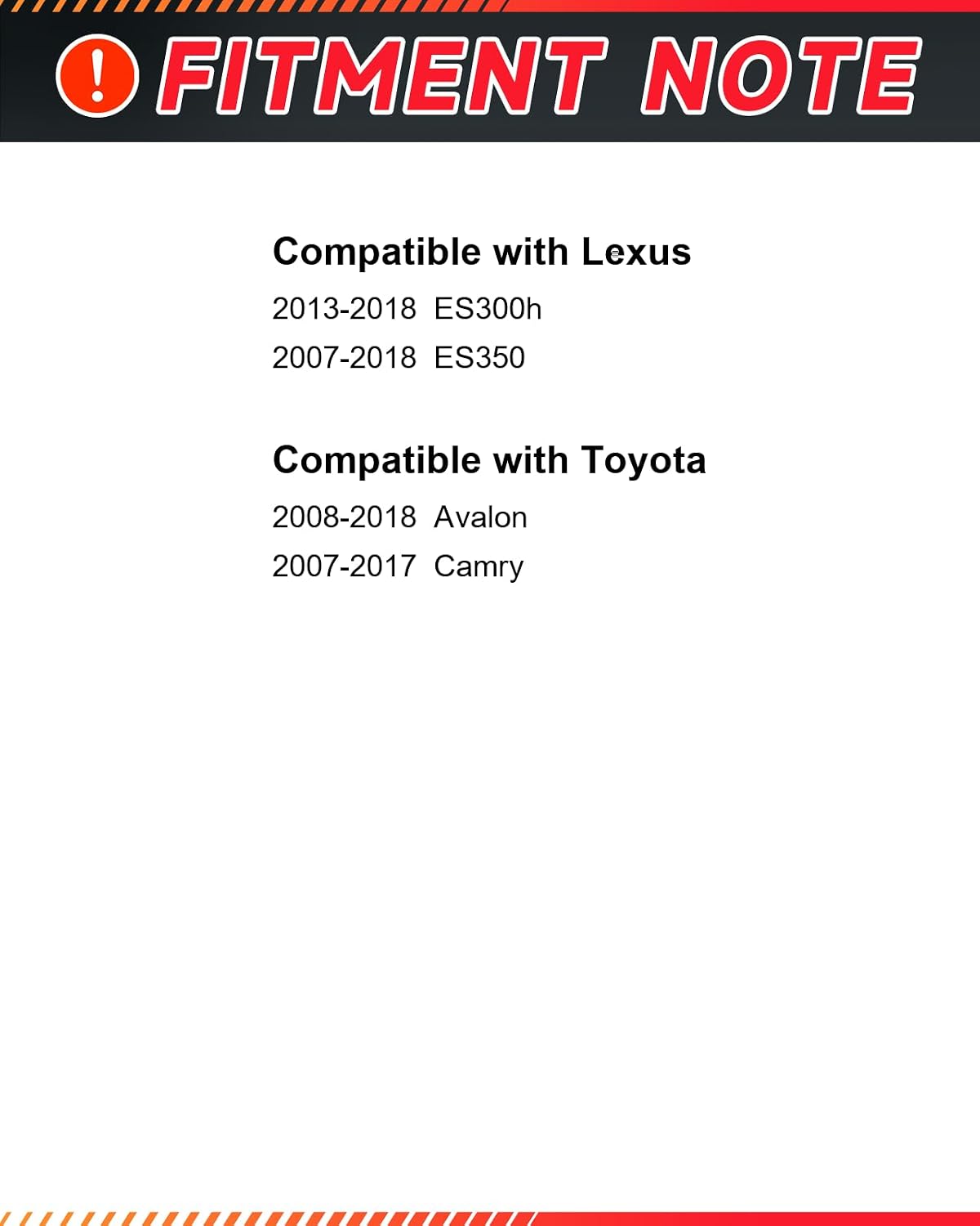 Front Brake Kit Compatible with Toyota Camry, Toyota Avalon, Lexus ES350, Lexus ES300h|Brake Rotors and Ceramic Brake Pads|296mm(11.7in)