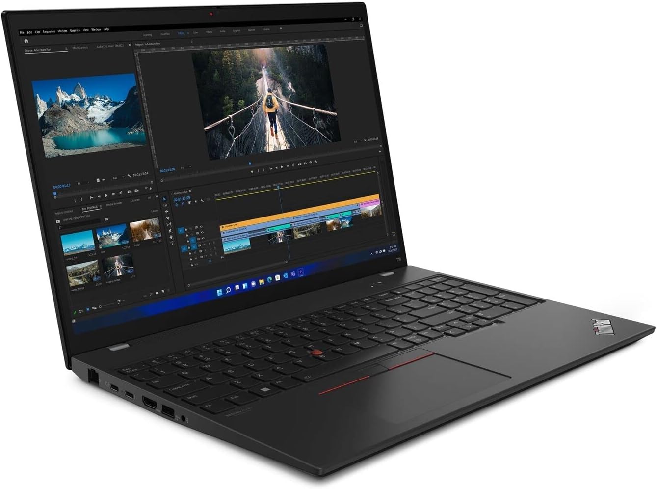Lenovo ThinkPad T16 Gen 1 Intel Core i7-1260P, 12C, 16'' WUXGA (1920x1200) Touch, 16GB RAM, 512GB SSD, Backlit KYB Fingerprint Reader, Windows Pro, Black