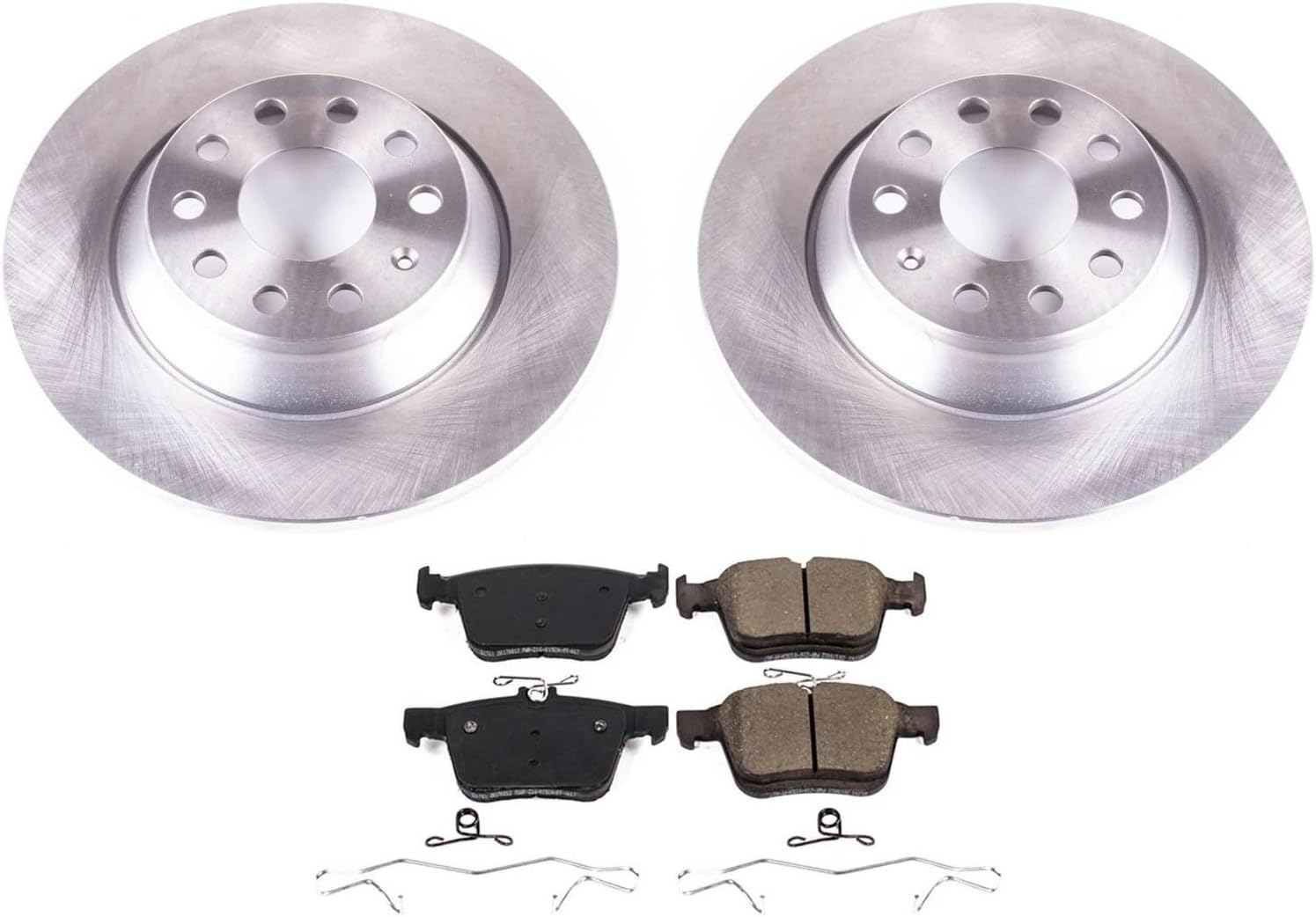 PowerStop Rear Brake Kit for Audi Q3 2022-25 |TT Quattro 2016-23 |Volkswagen Jetta 2019-20 |Tiguan 2018-24 - Z17 Ceramic Brake Pads & Disc Rotors Replacement, KOE7176