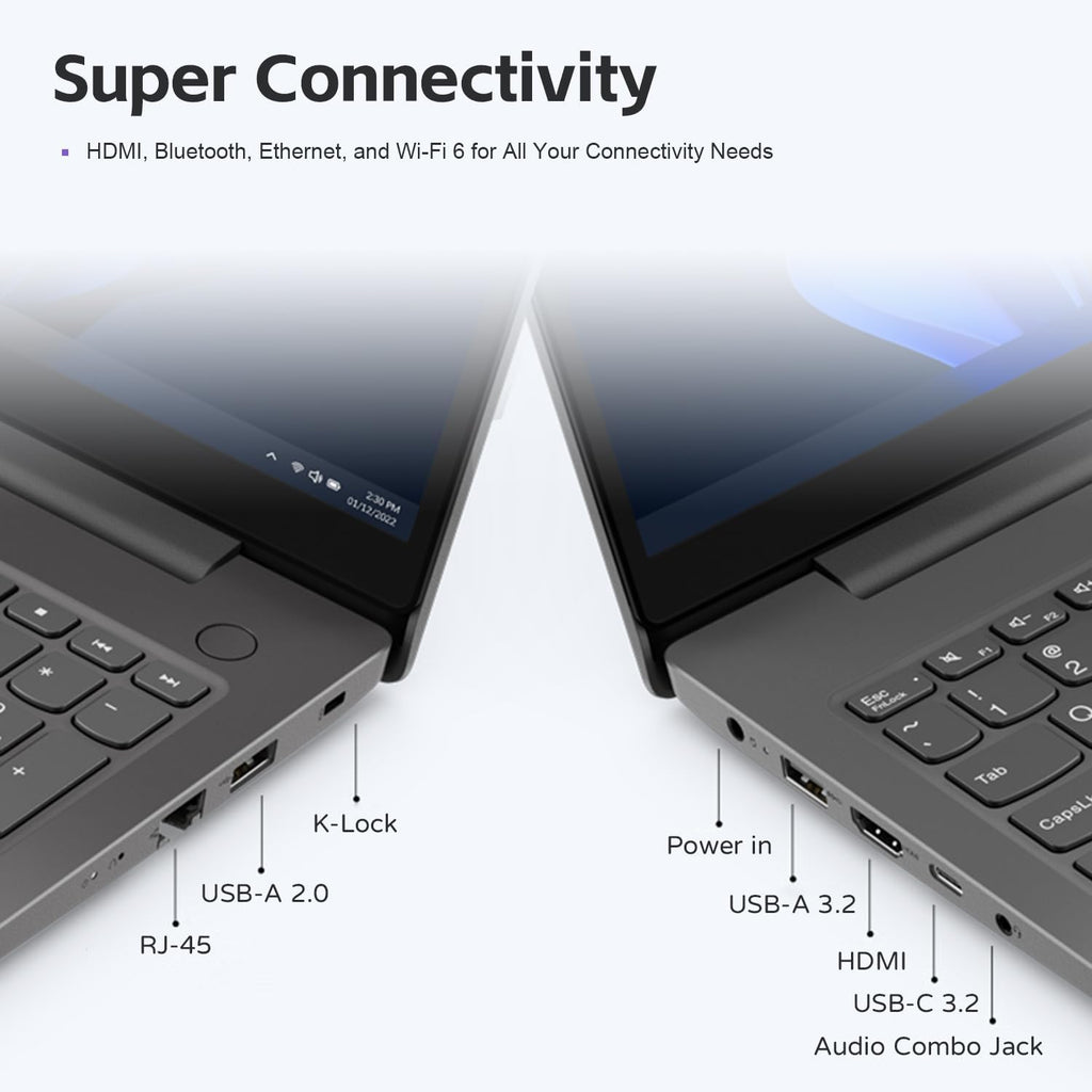 Lenovo V15 Laptop for Business, Home, Student | 15.6' FHD Anti-Glare Display | Intel Core i7-1255U | 40GB RAM | 1TB SSD | HDMI | Type-C | RJ-45 | Numeric Keypad | Webcam | Wi-Fi 6 | Windows 11 Pro