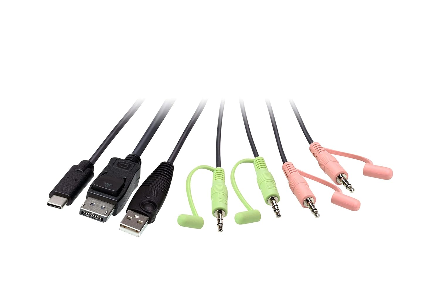 ATEN CS52DP 2-Port USB-C DisplayPort Hybrid Cable KVM Switch with 2m DisplayPort rev.1.4 Cable 2L-7D02DP