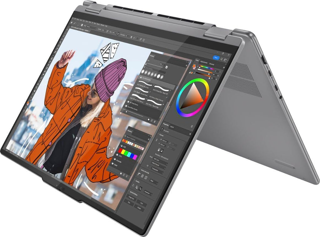 Lenovo Yoga 7 2-in-1 AI PC Laptop | 16' WUXGA Touch | AMD Zen4 8-core Ryzen 7 8840HS (>i7-12700H) | 16GB DDR5 1TB SSD | Backlit Fingerprint Long-Lasting Battery Rapid Charging Win11 w/DLCA Accessory