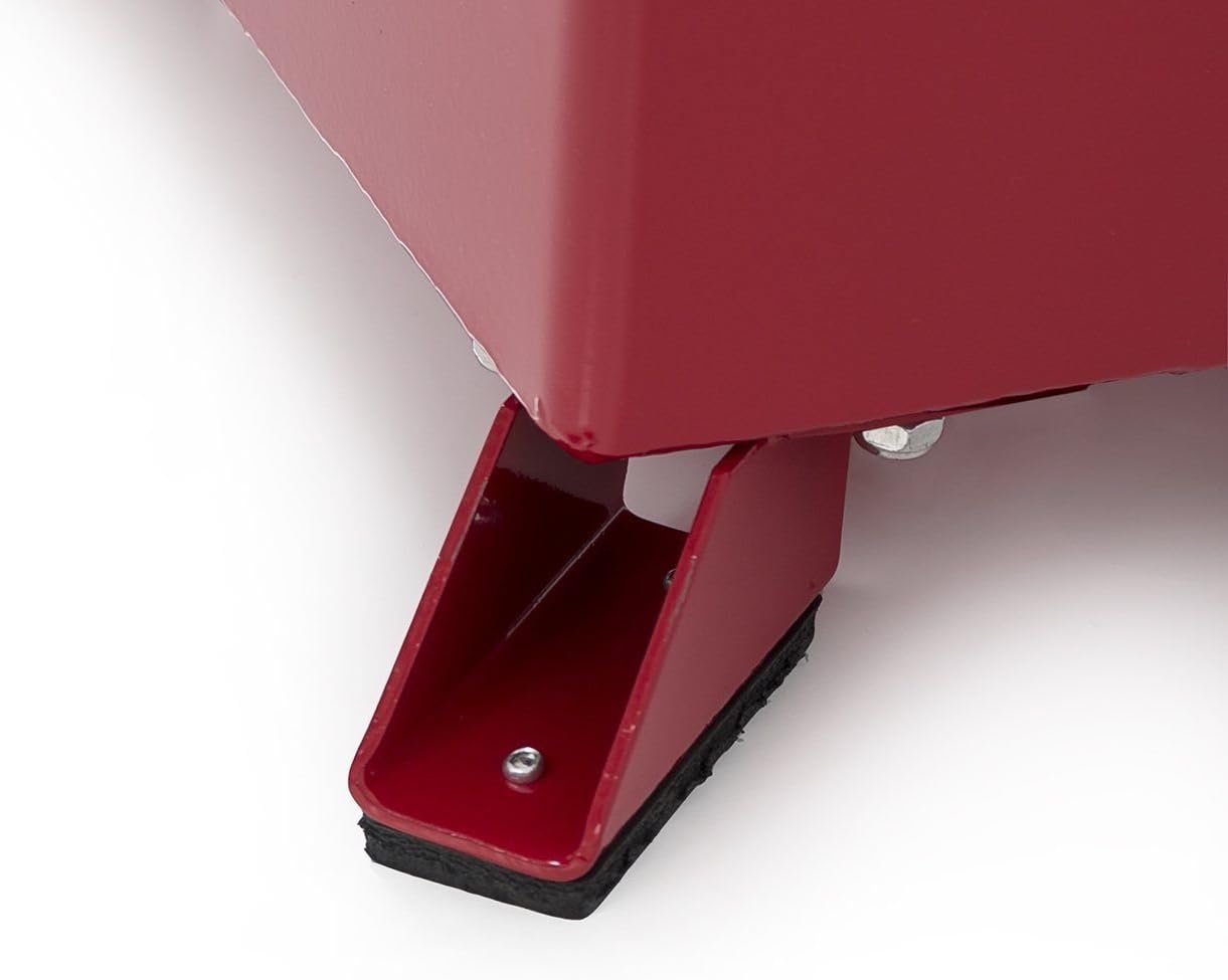 30 Gallon Gas Caddy Fuel Storage Tank Diesel Can Oil Transfer Hand Siphon Pump with Wheels Boat ATV Car Motorcycle Red