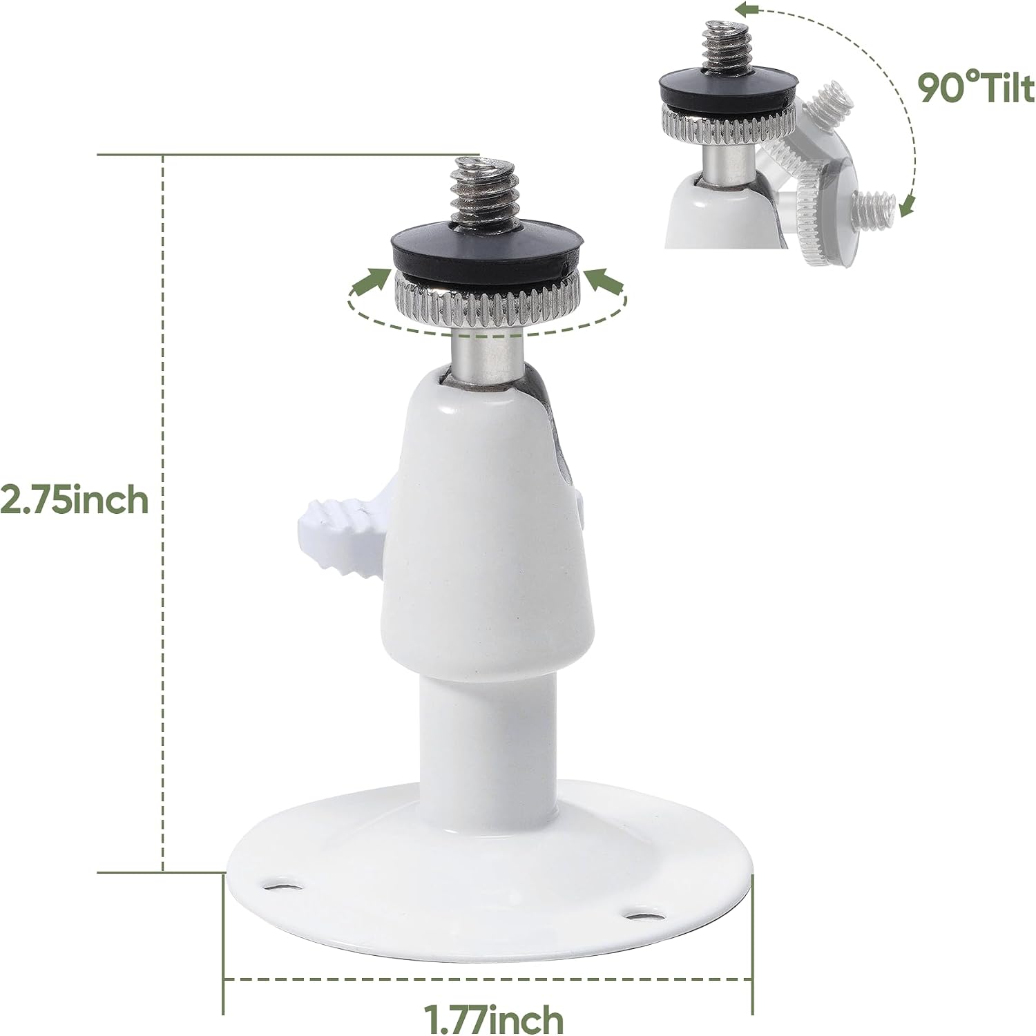 bonoch 5.5' 1440p Baby Monitor with Camera and Audio with Wall Mount, No WiFi Baby Camera, 240h Lasting, Smart Detect Sleep Turn Over/Cry/Motion, 7800mAh, Hack Proof Video Monitor, White Noise