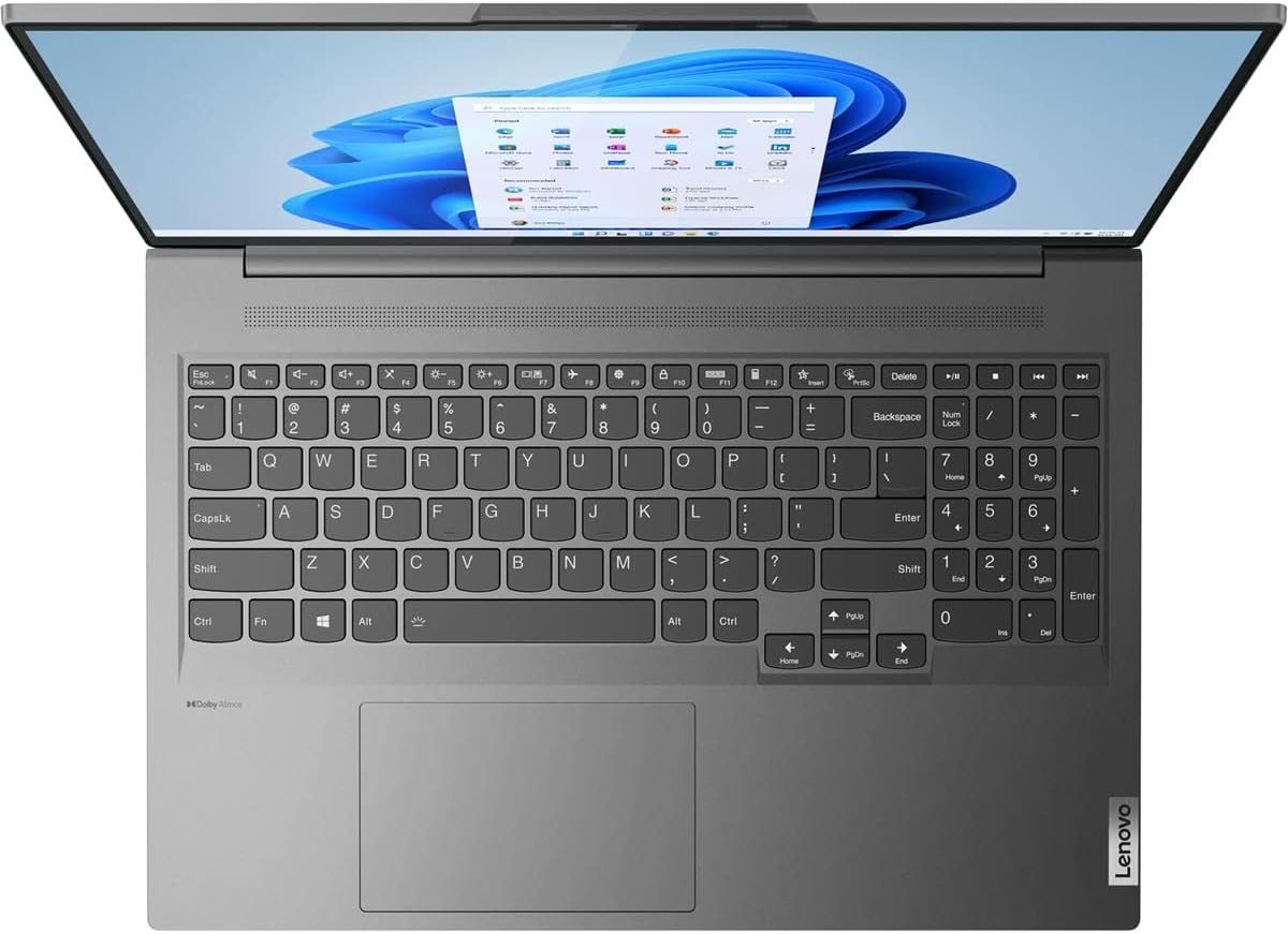 Lenovo Slim 7 | 16' 2.5K IPS 120Hz Touchscreen Laptop | Arc A370M Graphics | Core i7-12700H | 32GB LPDDR5 RAM | 1TB SSD NVMe | Backlit Keyboard | Wi-Fi 6 | Storm Grey | Windows 11 Home