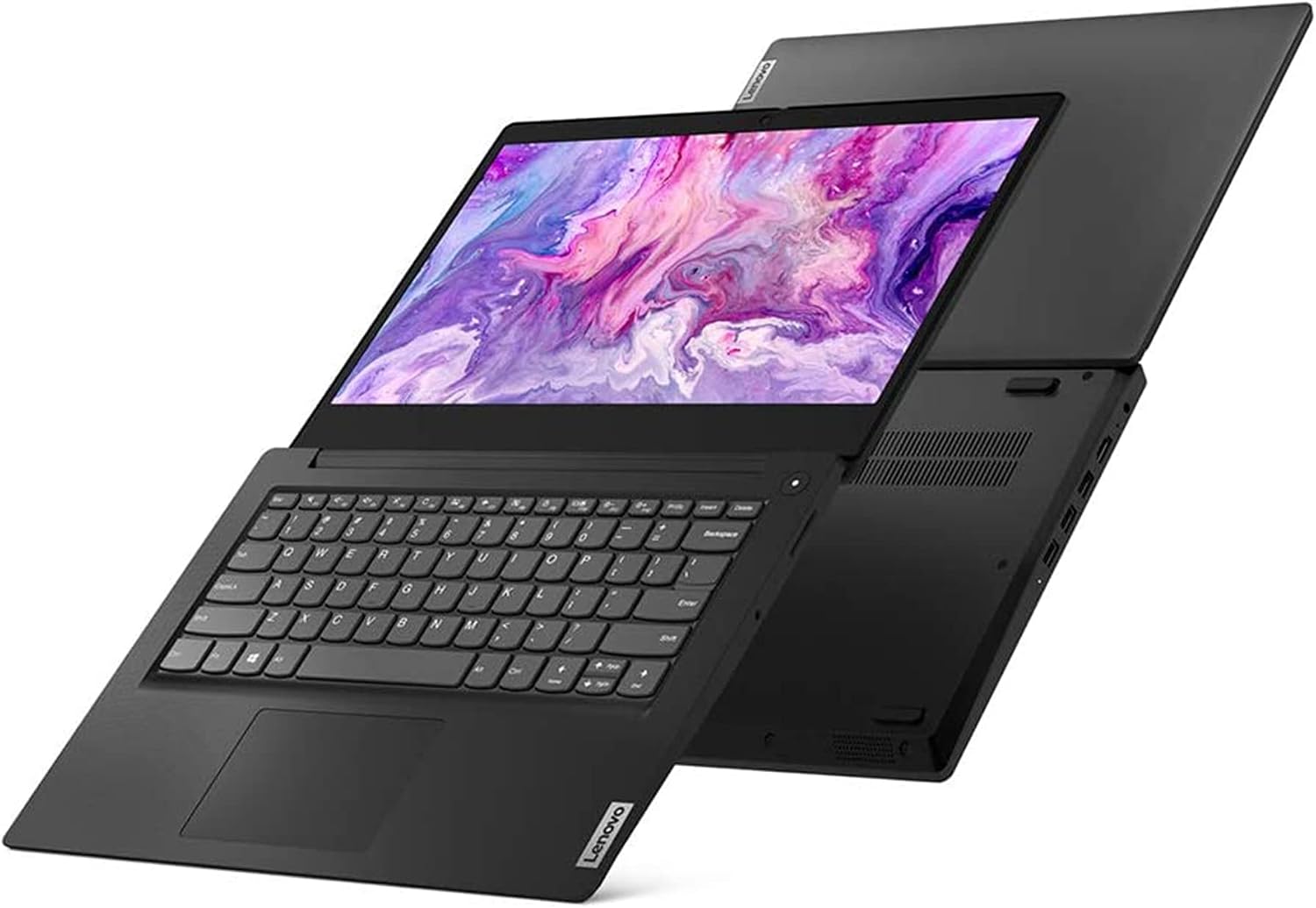 Lenovo 2020 IdeaPad 3 14.0' HD LED Non-Touchscreen Laptop PC, Intel Pentium Gold 6405U Dual Core Processor, 4GB DDR4 RAM, 128GB SSD, HDMI, Webcam, WiFi, Bluetooth 5, Windows 10 S, Black