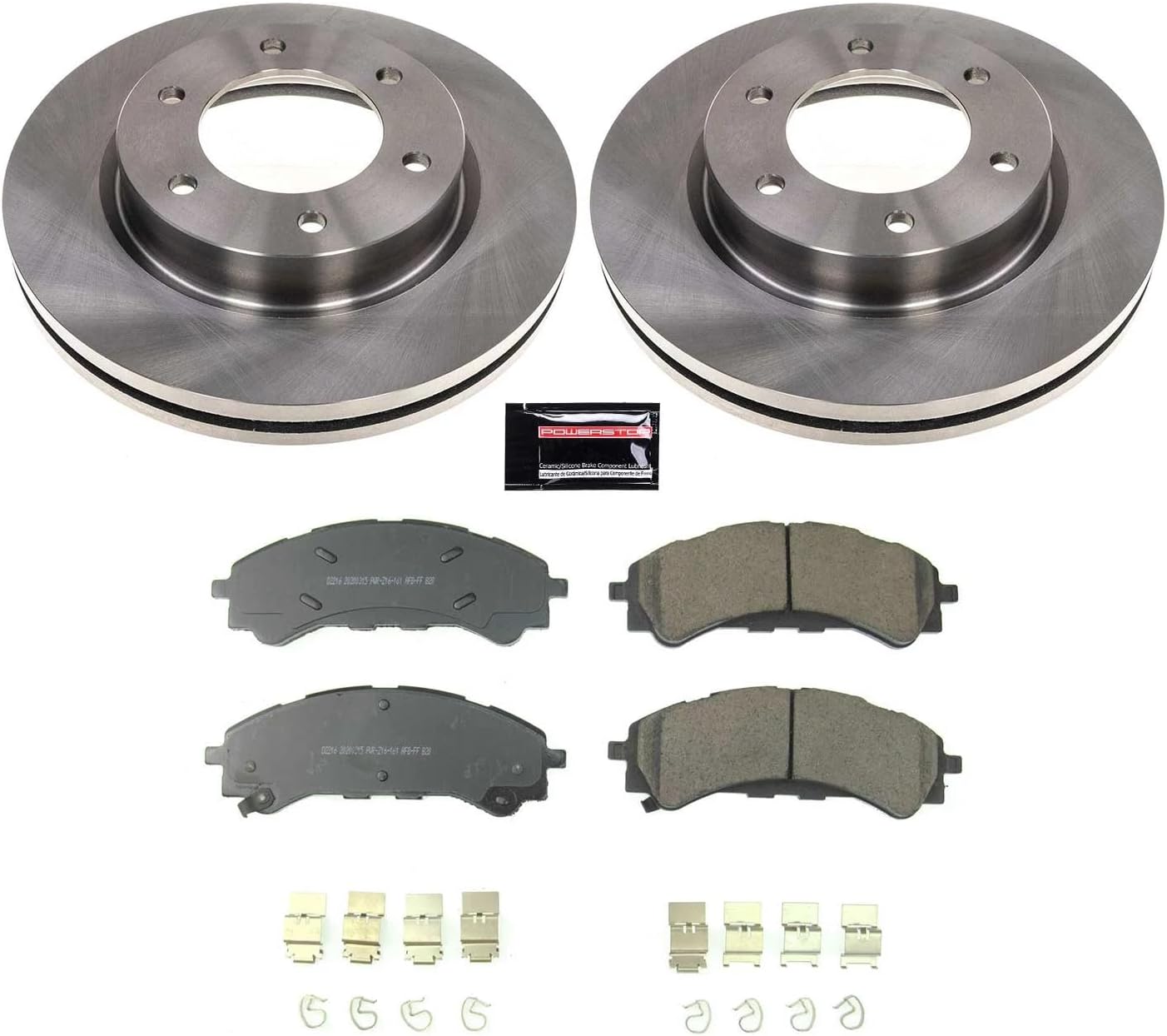 PowerStop Front Brake Kit for Ford Bronco 2021-24 | Ford Ranger 2019-24 - Z17 Ceramic Brake Pads & Disc Rotors Replacement, KOE8413