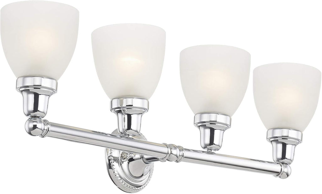 Livex Lighting 1024-05 Classic 4-Light Bath Light, Chrome
