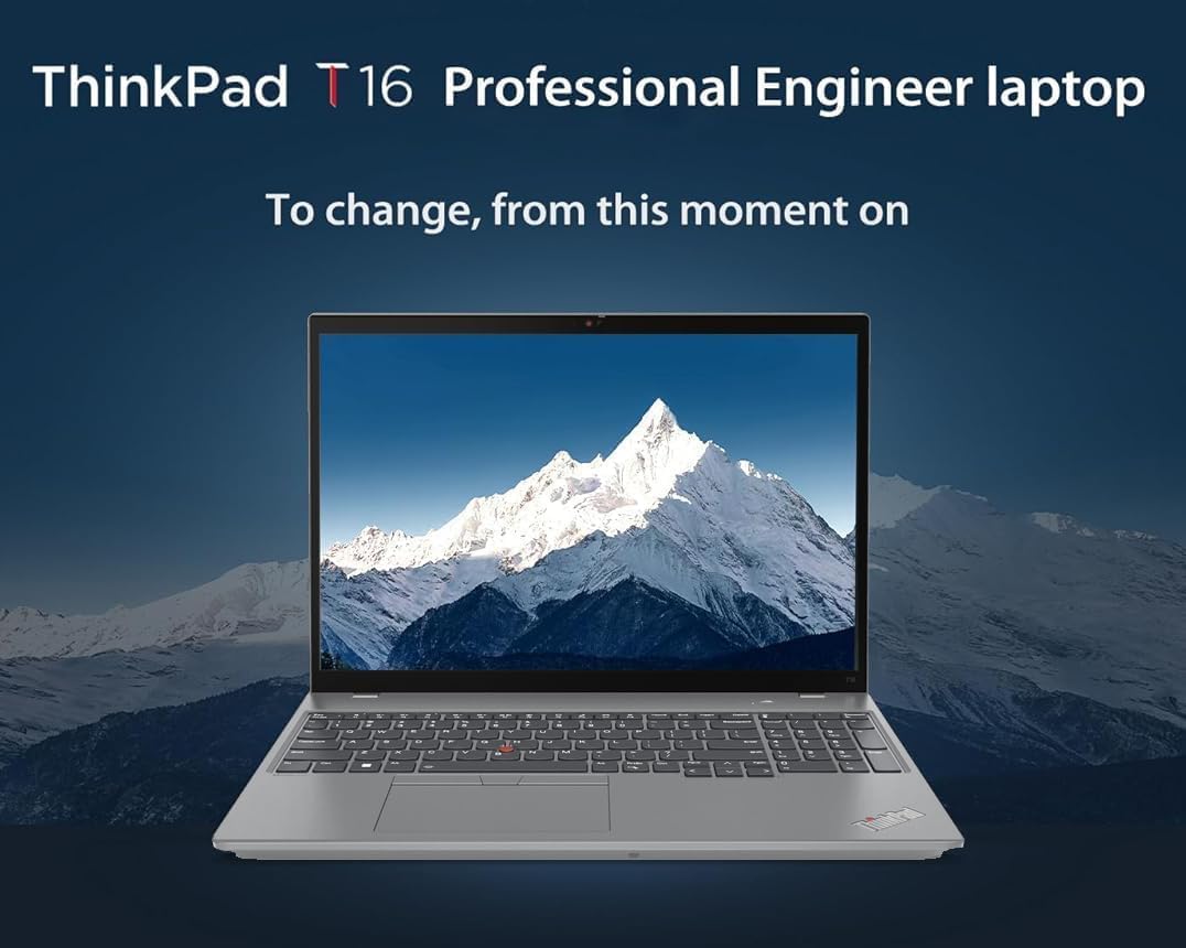 Lenovo ThinkPad T16 Business Laptop (16' FHD+ Touchscreen, Intel 10-Core i7-1355U, 32GB DDR5 RAM, 1TB SSD), Backlit, Fingerprint, IR Webcam, 2X Thunderbolt 4, IST HUB, 3-Yr WRT, Win 11 Pro w/Copilot