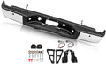 JSBOYAT Rear Step Bumper Fit for 2007-2013 Chevy Silverado 1500 / GMC Sierra 1500 Chrome Steel Bumper Assembly with Sensor Holes (Chrome) NOT Fit 2500 3500