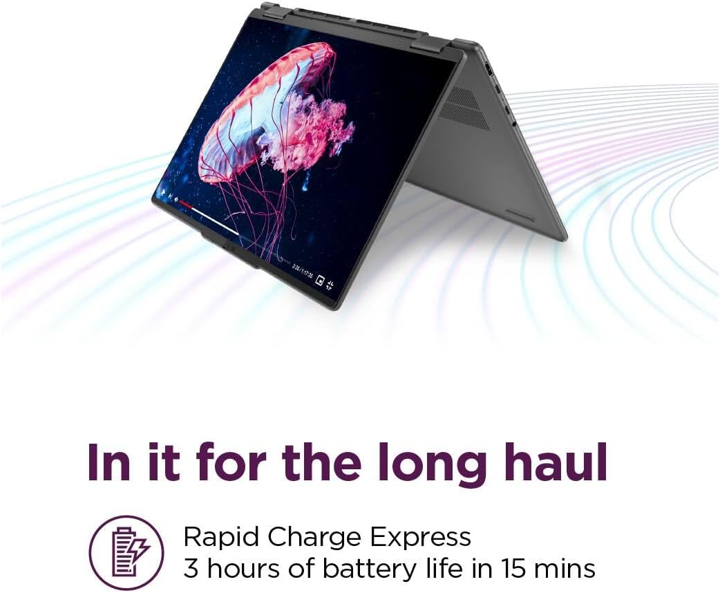 Lenovo - Yoga 7 2-in-1 14' 2K Touchscreen Laptop - AMD Ryzen 7 8840HS with 16GB Memory - 1 TB SSD - Artic Grey