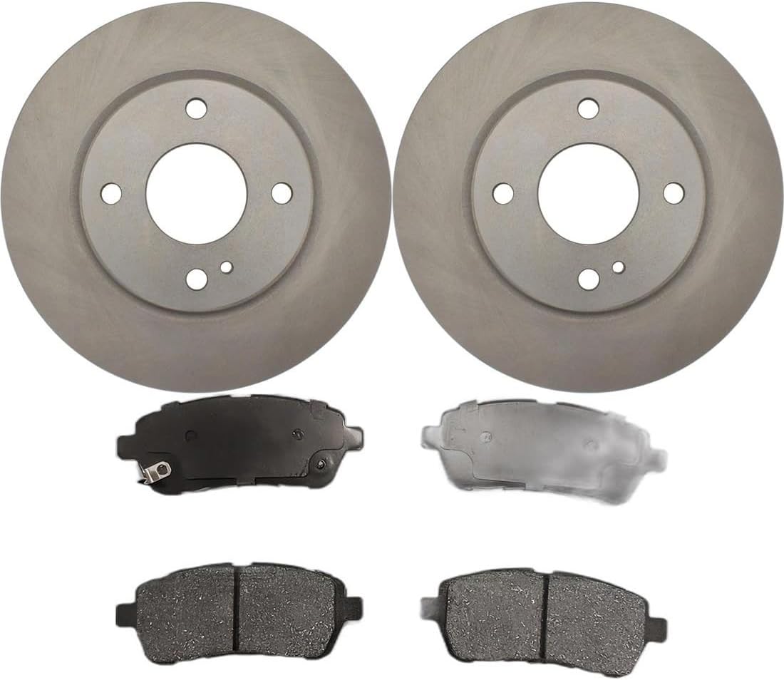 Brake Rotor Brake Pad Front, Brake and Rotor Kit Front, Rotor and Brake Pad kit 3X for Ford Fiesta 1.6L 2011 2012 2013 2014 2015 2016 2017 2018 2019, for Ford Fiesta 1.0L 2014 2015 2016 2017