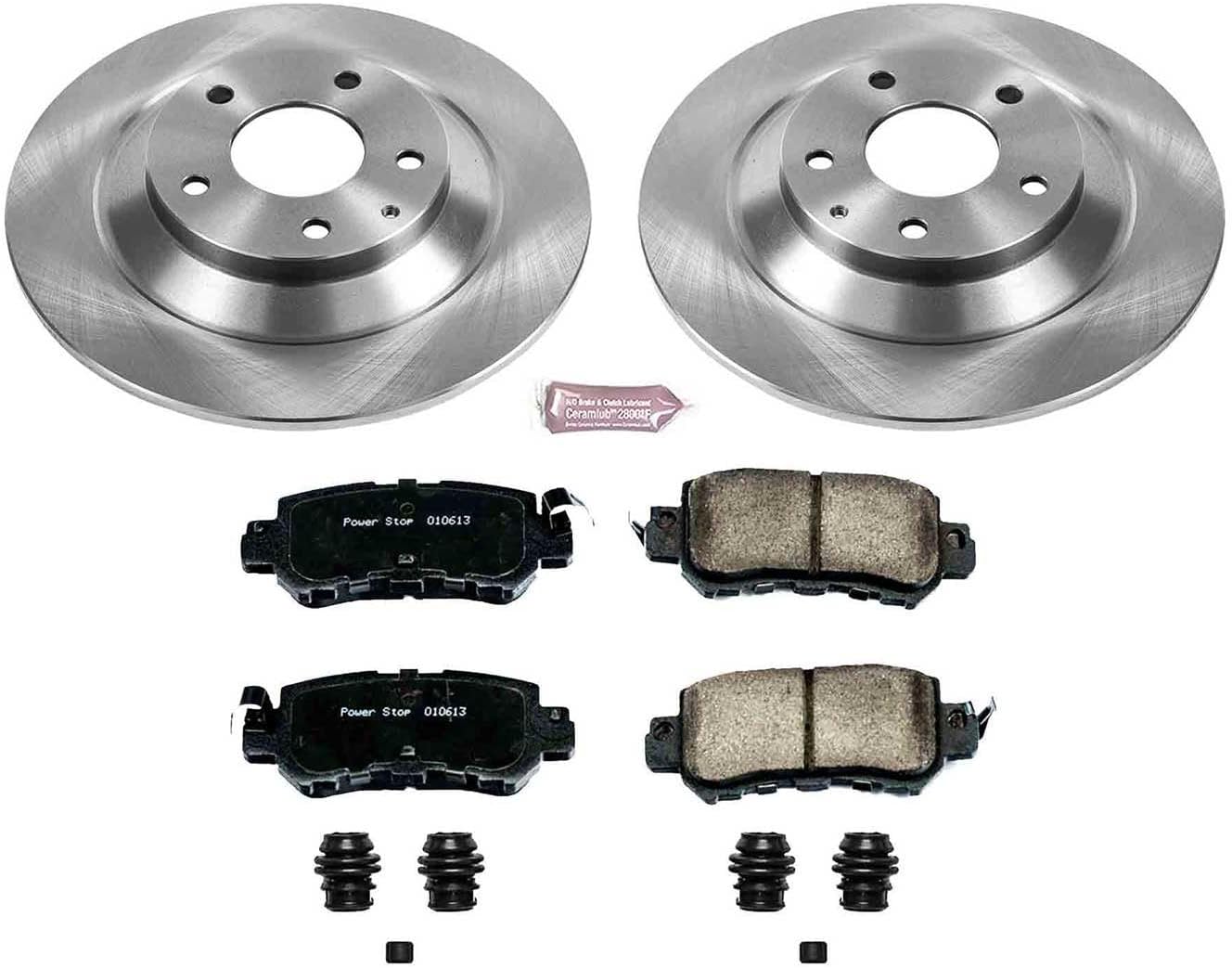 PowerStop Rear Brake Kit for Mazda CX-5 2013-15 - Z17 Ceramic Brake Pads & Disc Rotors Replacement, KOE6964