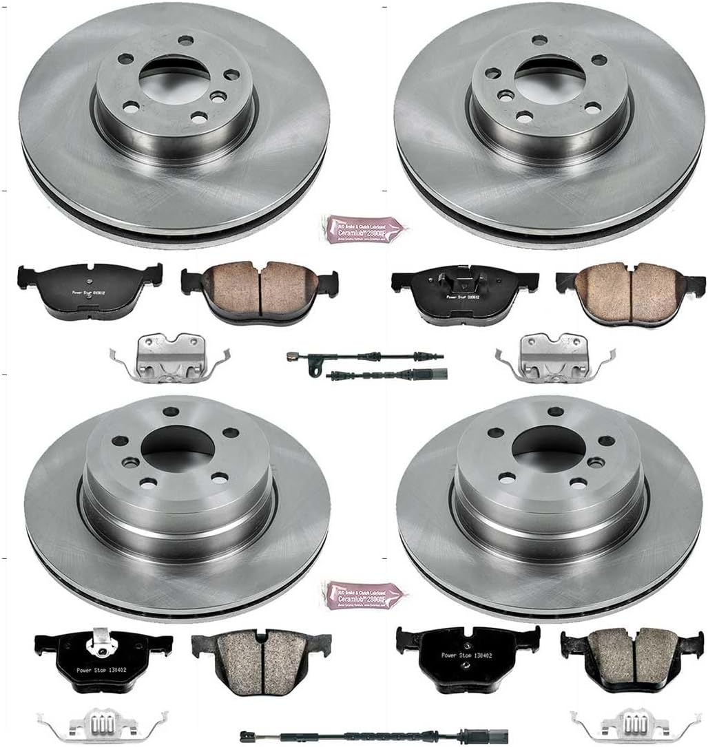 PowerStop Front and Rear Brake Kit for BMW X5 2011-18 | BMW X6 2011-19 - Z17 Ceramic Brake Pads & Disc Rotors Replacement, KOE7500