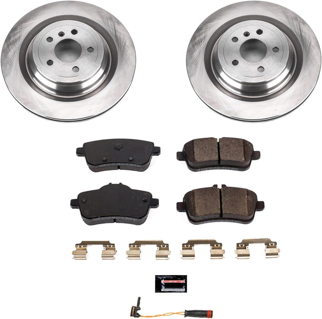 PowerStop Rear Brake Kit for Mercedes-Benz GL350 2013-16 |GL450 2014-16 |GL550 2014-16 |GLE43 AMG 2017-19 |GLS350d 2017 - Z17 Ceramic Brake Pads & Disc Rotors Replacement, KOE7448