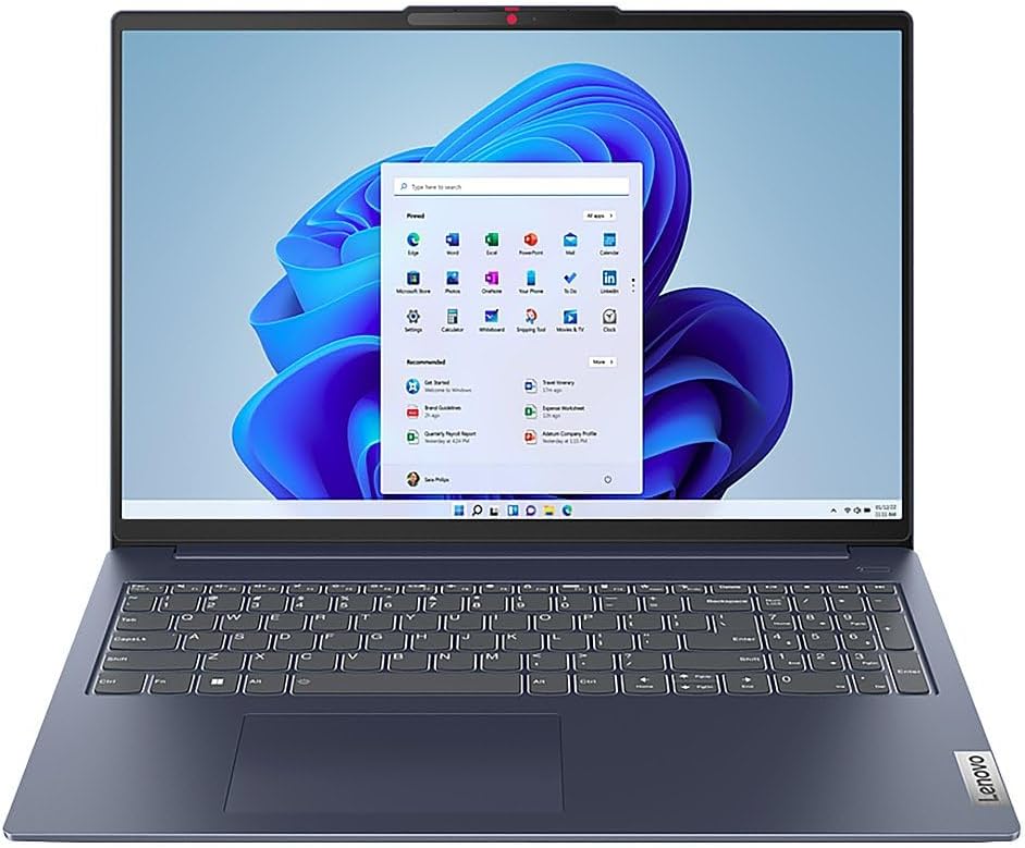 Lenovo IdeaPad Slim 5i - i7-1355U 16GB Memory 1TB SSD - Intel Iris Xe Graphics - 16' WUXGA FHD IPS Anti-Glare Touch - Fingerprint Reader - WiFi 6 & BT 5.1 - Backlit Keyboard - Windows 11 - Abyss Blue