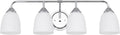 Chrome 4-Light Traditional Bathroom Vanity Light Fixtures Over Mirror, Modern Vanity Lights for Living Room, Standard E26 Base, Chrome