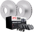 Dynamic Friction Company Front Brake Kit Fits 2011-2013 Ford Fiesta USA/CANADA; 2014-2019 Ford Fiesta USA/CANADA Rear Drum S, SE, Titanium| 5000 Advanced Pads, Blank Rotors| Hardware| 10.2' Front