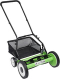 16 Inch 5-Blade Push Reel Lawn Mower with Grass Catcher Manual Push Mower with Adjustable Cutting Height 2.5 Inch Max, 4 Wheels Reel Mower for Small Yards Lawn Area (16 Inch)