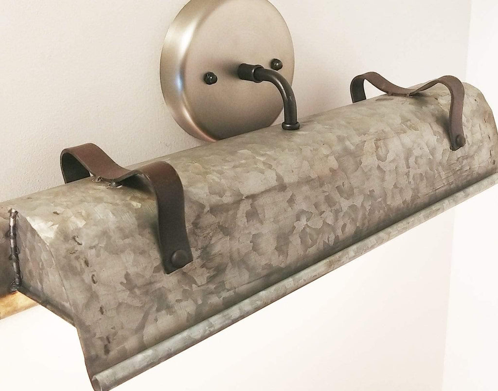 thelampgoods Galvanized Metal Wall Vanity Light - Farmhouse Bathroom Light Fixtures Sconce Industrial Rustic Pendant Chandelier Flush Mount Man Cave