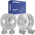 AutoShack Front & Rear Brake Rotors & Calipers for Honda, Civic 2006-2011, FWD L4 1.8L