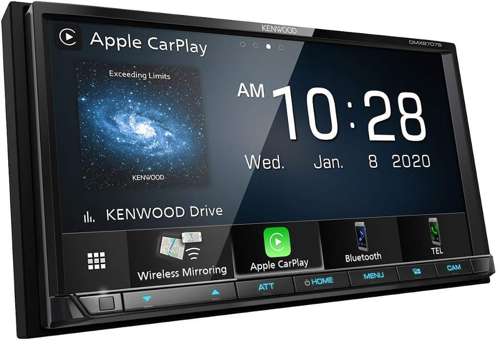 Kenwood DMX9707S 6.95' Resistive Touchscreen Digital multimedia receiver with Bluetooth (does not play CDs) | With Apple CarPlay and Android Auto (Renewed)