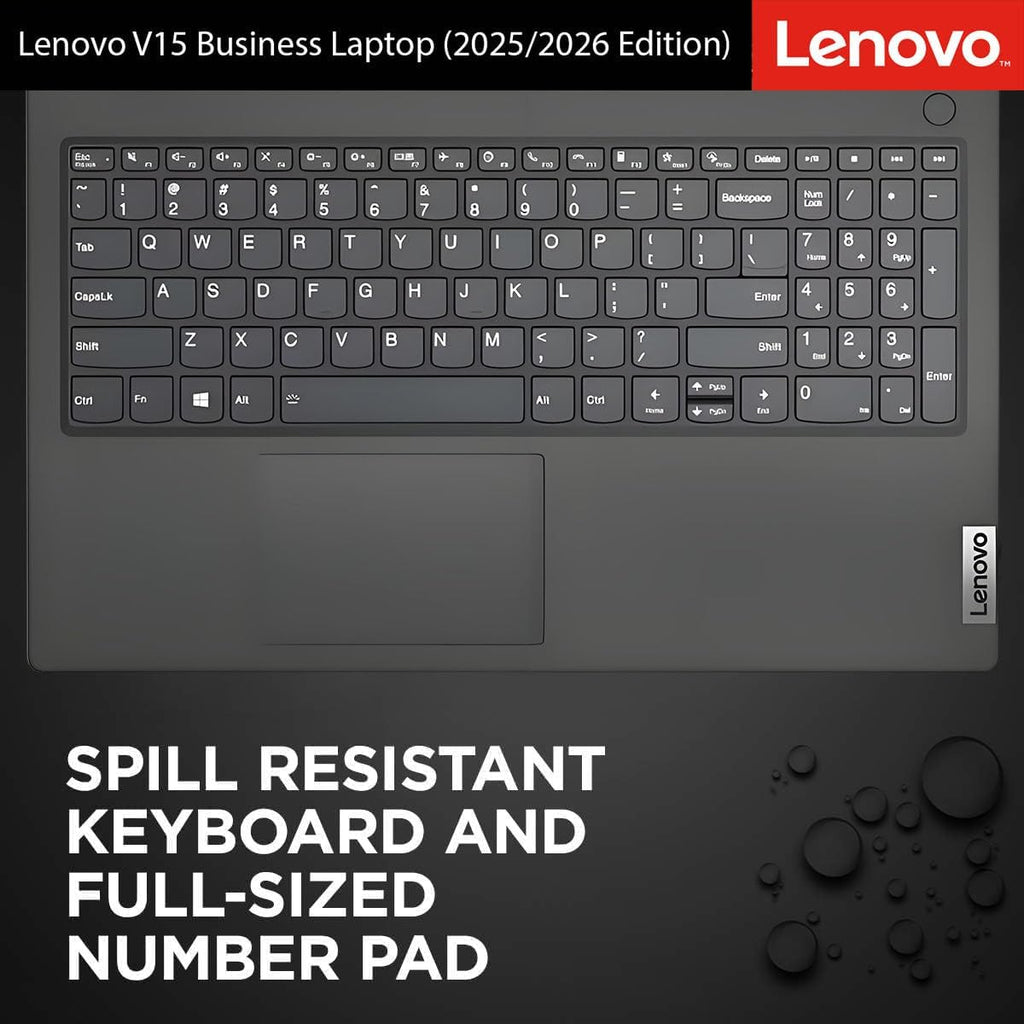 Lenovo New Business Laptop 2026 Edition with MS 365 for Web, Intel Powerful Processor, 16GB DDR5, 512GB PCIE, 15.6' FHD Anti-Glare Display, Fast Charging Speed, 14.5-Hour Battery Life, Windows 11 Pro
