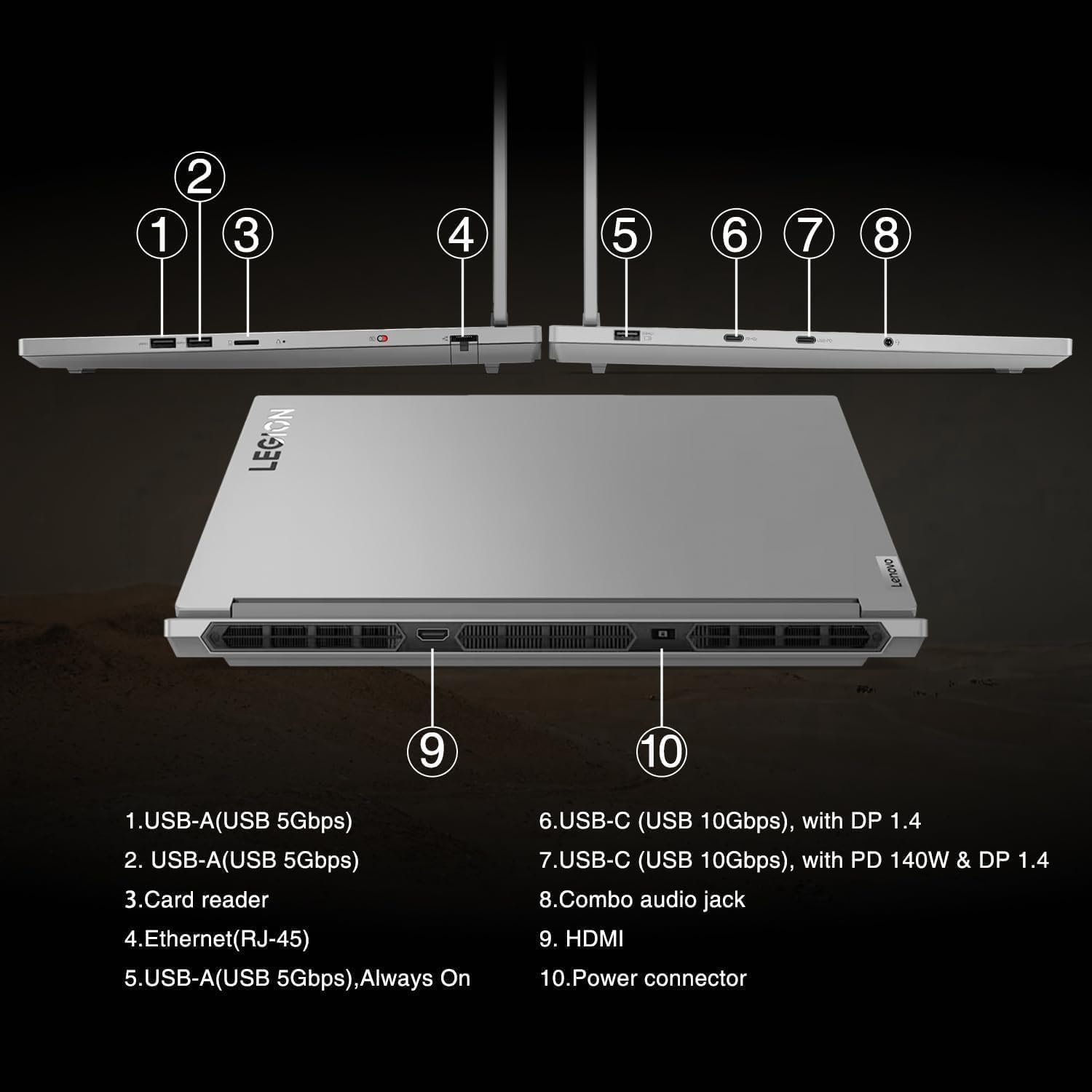 Lenovo Legion Pro 5i(2024) Gaming Laptop - 16' Anti-Glare WQXGA 165Hz Display, Intel 24-Core i9-14900HX, NVIDIA GeForce RTX 4060, 32 GB DDR5, 1 TB SSD, Backlit Keyboard, Wi-Fi 6E, Windows 11 Pro