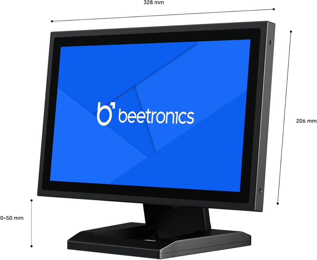 Beetronics 13 Inch Touchscreen Monitor | Full HD 1080p | 13TS7M – Industrial-Grade, Professional 10-Point Multi Touch Display for PC, Mac, Linux – HDMI, DisplayPort, USB-C, VGA Inputs