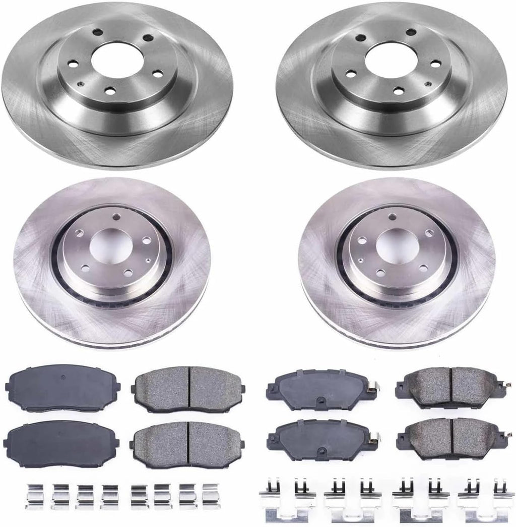 PowerStop Front and Rear Brake Kit for Mazda CX-5 2019-24 - Z17 Ceramic Brake Pads & Disc Rotors Replacement, KOE8351