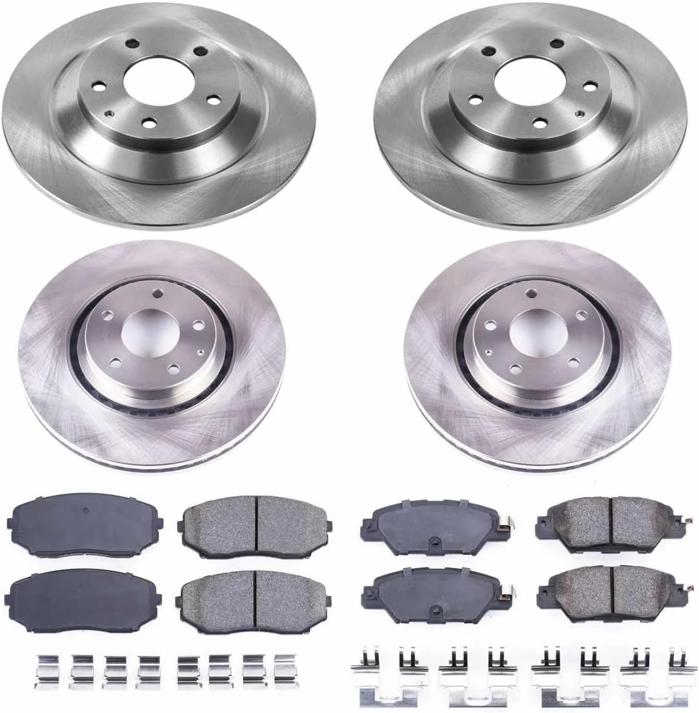 PowerStop Front and Rear Brake Kit for Mazda CX-5 2019-24 - Z17 Ceramic Brake Pads & Disc Rotors Replacement, KOE8351