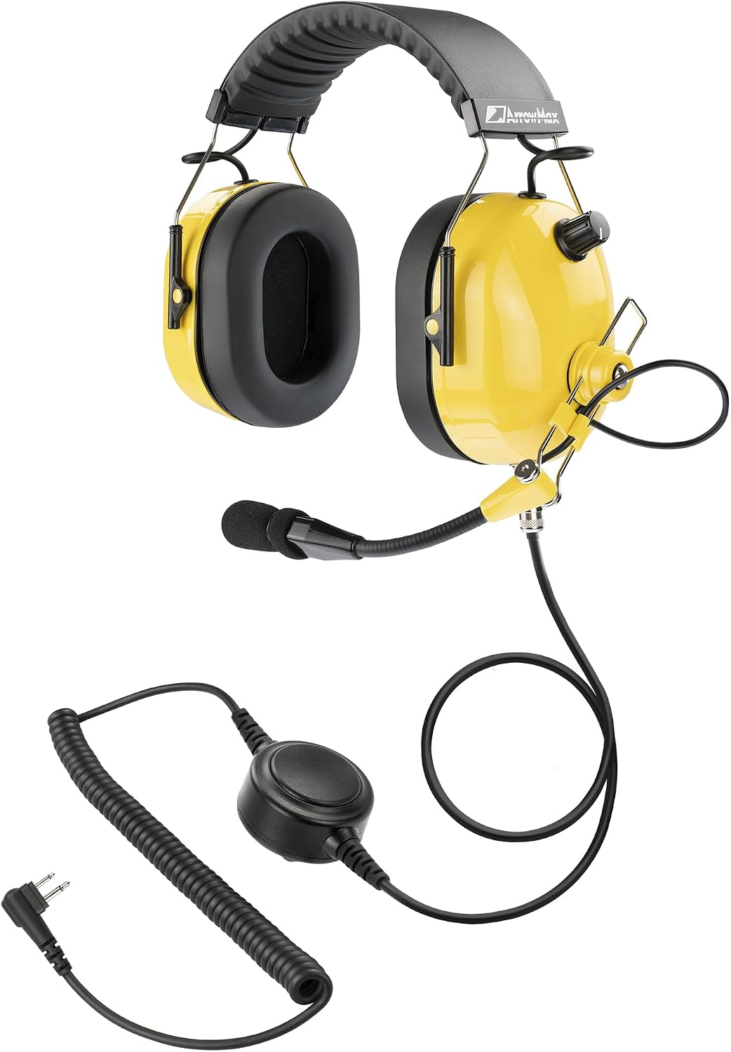 Arrowmax AHDH0042-YW-M1 Over The Head Noise Cancelling Headphone Compatible with Motorola CP200D CP100D R2 DEP450 BPR40D CP200 CP185 BPR40 Yaesu FT-65 FT-25 FT-4X/V XiR P3688