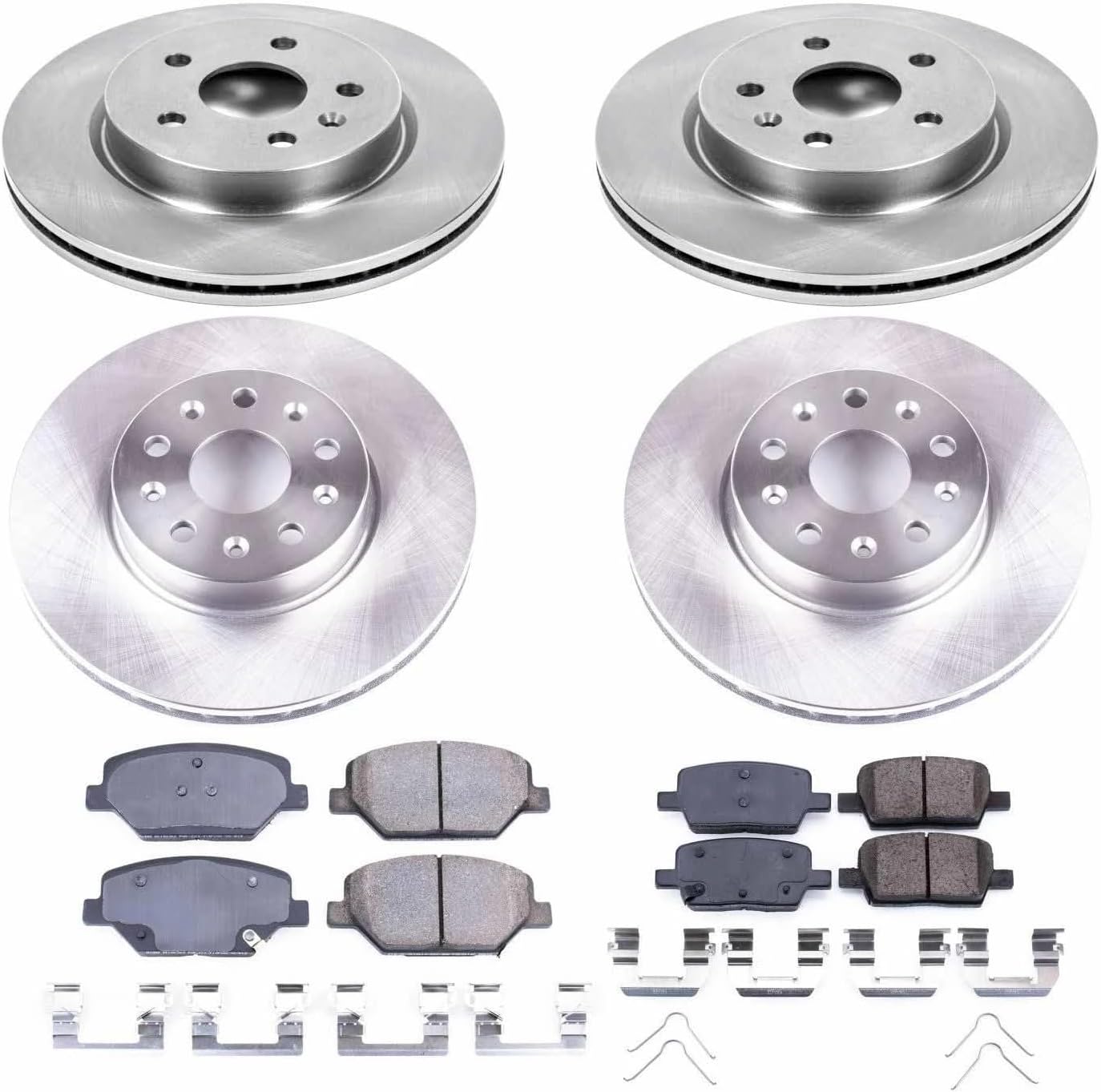 PowerStop Front and Rear Brake Kit for Chevrolet Camaro 2016-23 - Z17 Ceramic Brake Pads & Disc Rotors Replacement, KOE7296