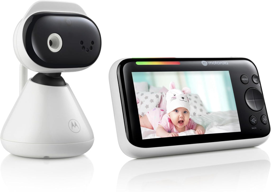 Motorola Nursery Video Baby Monitor with Camera and Audio, Wall or Table Mount, 1000ft Range, 2-Way Audio, Temperature Sensor, Lullabies, White Noise, No WiFi, PIP1500