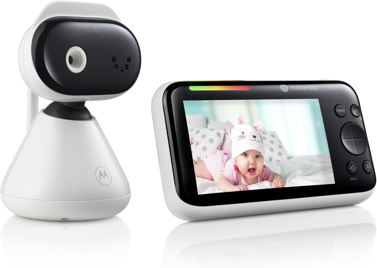Motorola Nursery Video Baby Monitor with Camera and Audio, Wall or Table Mount, 1000ft Range, 2-Way Audio, Temperature Sensor, Lullabies, White Noise, No WiFi, PIP1500