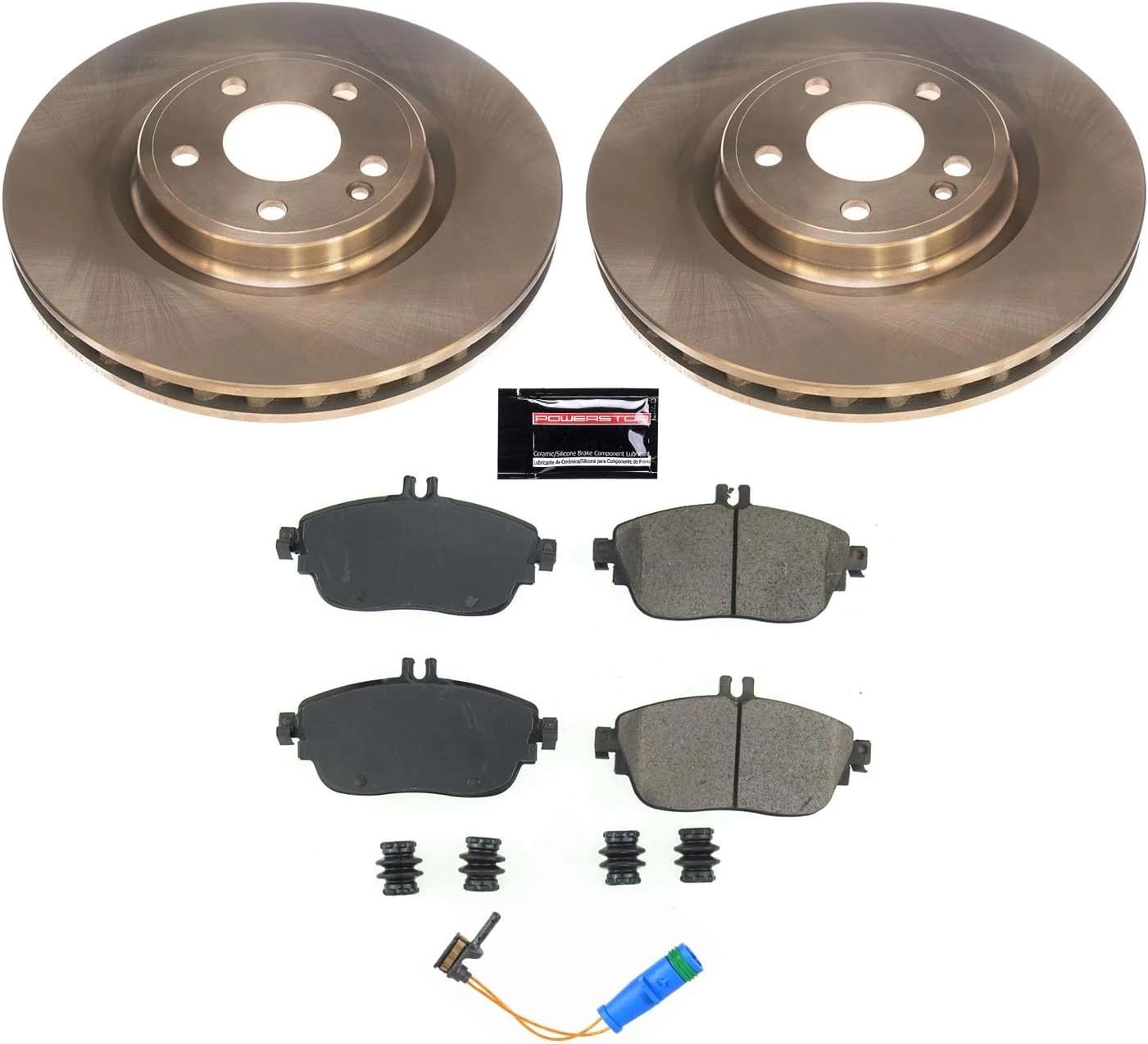PowerStop Front Brake Kit for Infiniti QX30 2017-19 |Mercedes-Benz CLA250 2014-19 |GLA250 2015-20 - Z17 Ceramic Brake Pads & Disc Rotors Replacement, KOE7674