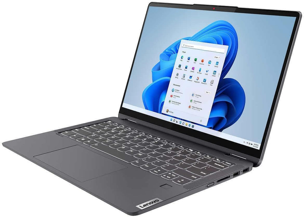 Lenovo 2023 Flex 5 2-in-1 Laptop 14'' 2.8K OLED Touch 12th Intel i7-1255U 10-Core Iris Xe Graphics 16GB RAM 1TB SSD KB FP Reader Win 11 Pro w/ RATZK 32GB USB and Pen,Storm Grey (82R7)