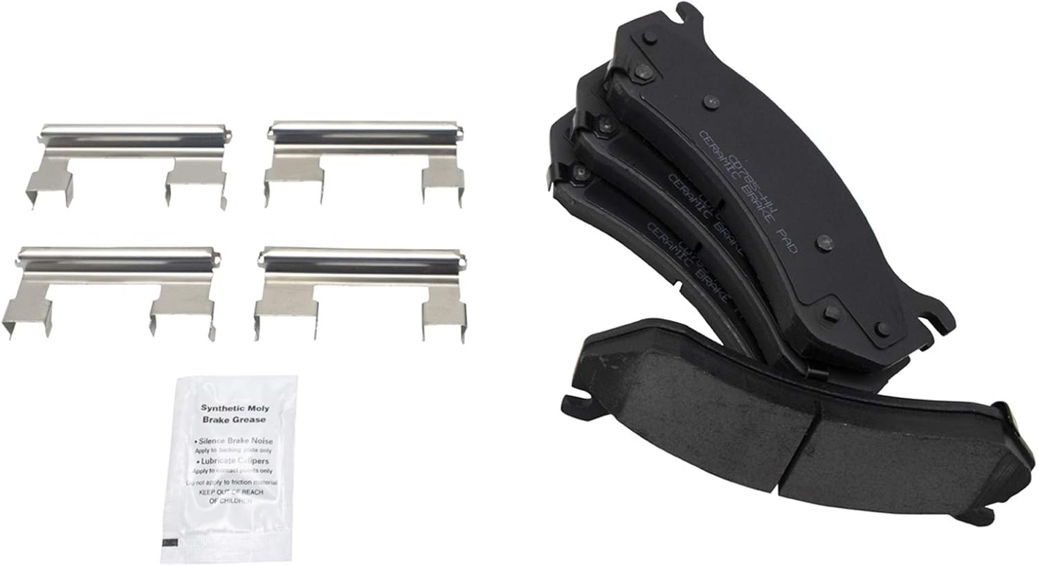 Front Brake Pad & Rotor Set Ceramic Compatible with 1999-2007 Chevy Silverado 2000-2006 Suburban Tahoe Yukon 2001-2006 GMC Sierra 2003-2005 Safari Astro 2002-2006 Cadillac Escalade Avalanche
