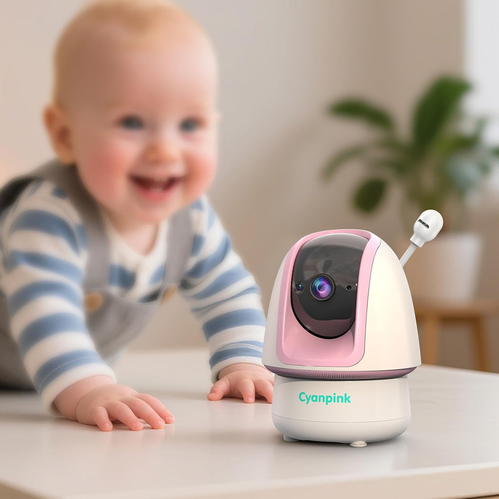 Video Baby Monitor with 2 Cameras, 2000ft Range, 1080p HD, 5' Screen, No WiFi, Dual View, 5000mAh Battery, Super Clear Night Vision, Pan-Tilt-Zoom, 2-Way Audio, AI Cry & Motion Detection