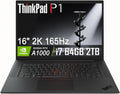 Lenovo ThinkPad P1 Mobile Workstation Laptop (16' 2K 165Hz, Intel 14-Core i7-13800H, 64GB DDR5, 2TB SSD, NVIDIA RTX A1000 6GB) 2 x Thunderbolt 4, Backlit, Fingerprint, FHD IR Webcam, Win 11 Pro