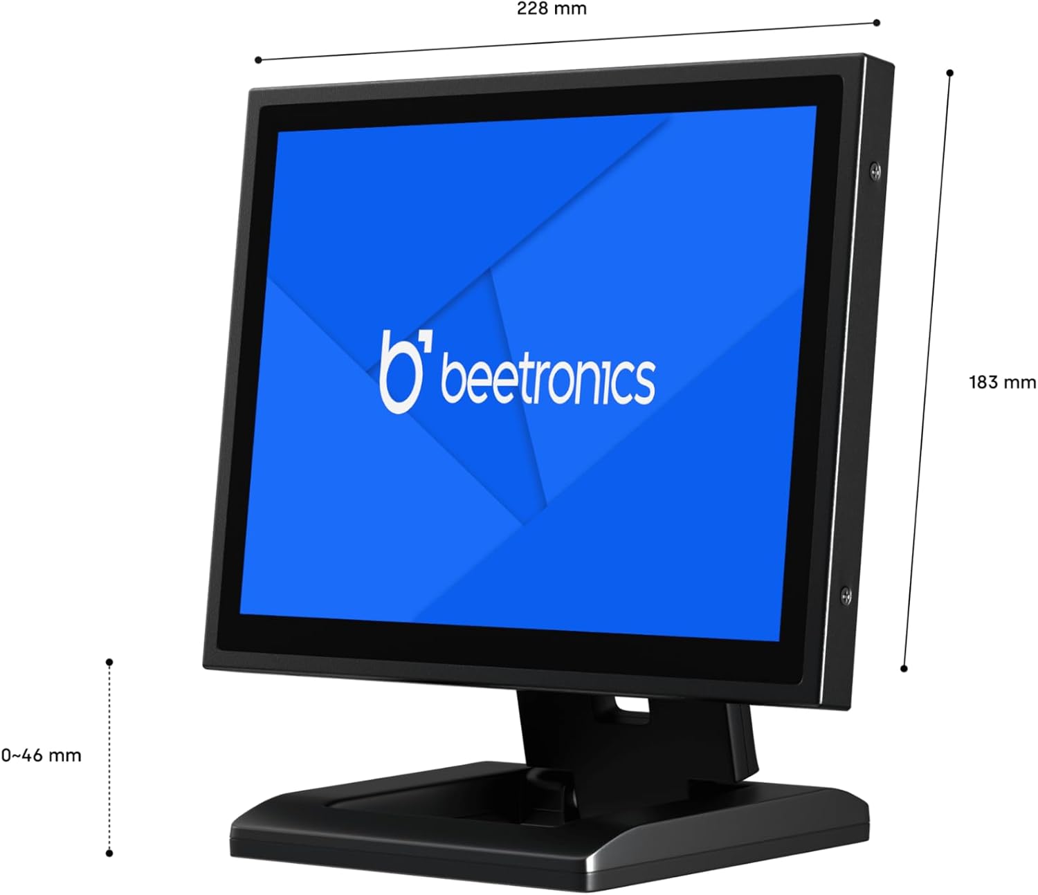 Beetronics 10 Inch Touchscreen Monitor | Full HD 1080p | 10TSV7M – Industrial-Grade, Professional 10-Point Multi Touch Display for PC, Mac, Linux – HDMI, DisplayPort, USB-C, VGA Inputs