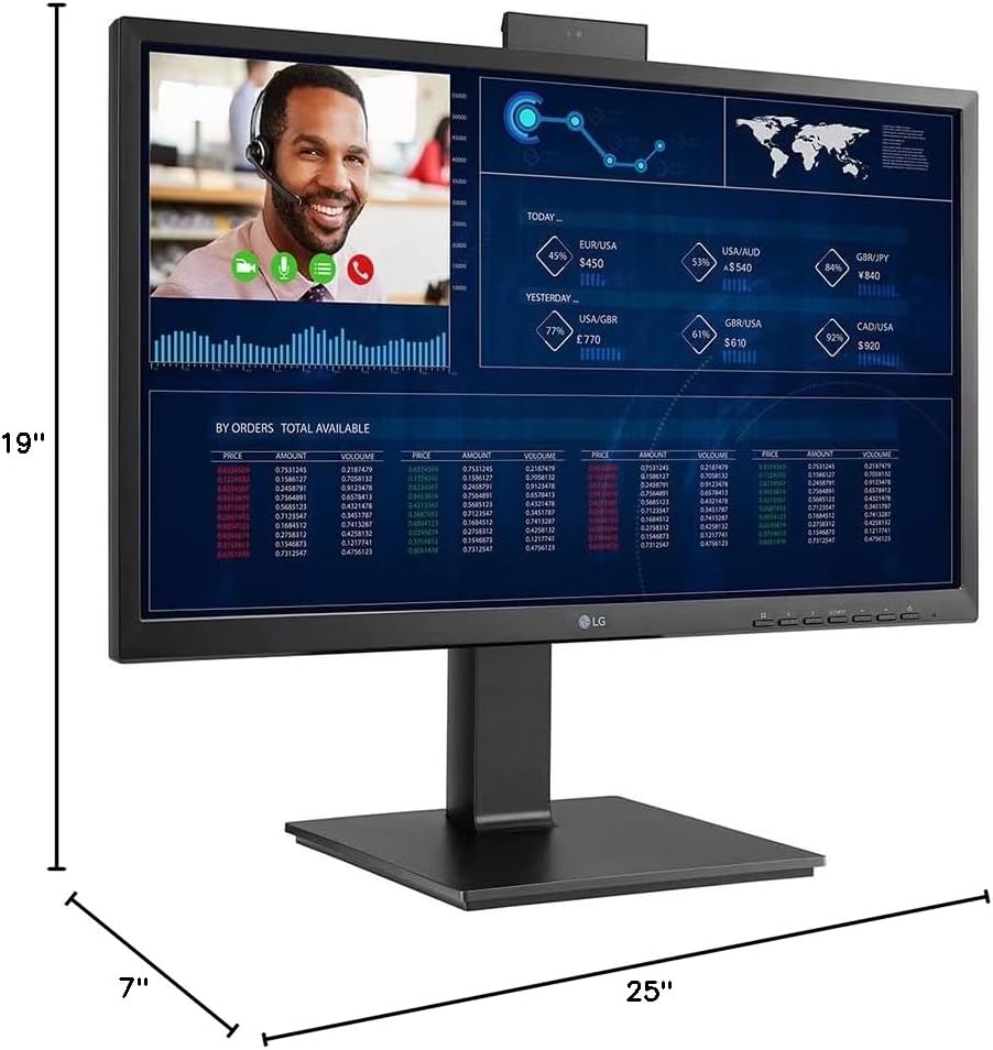 LG 24CQ650N-6N 24' 23.8-inch FHD All-in-One Thin Client with Pop-up Webcam Non OS