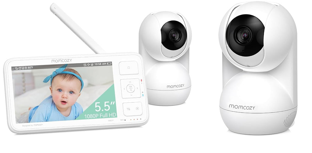 Momcozy Video Baby Monitor 5.5' 1080P Full HD with Camera No WiFi Baby Monitor BM03 Add-On Camera Unit