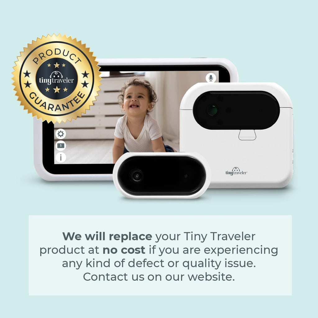 Tiny Traveler Baby Car Camera for 2 Kids, Touch Screen Baby Car Monitor with Power Bank, No WiFi Baby Camera for Car Home Travel, Rear-Facing Car Seat Monitor Night Vision Baby Reminder Alert - Black